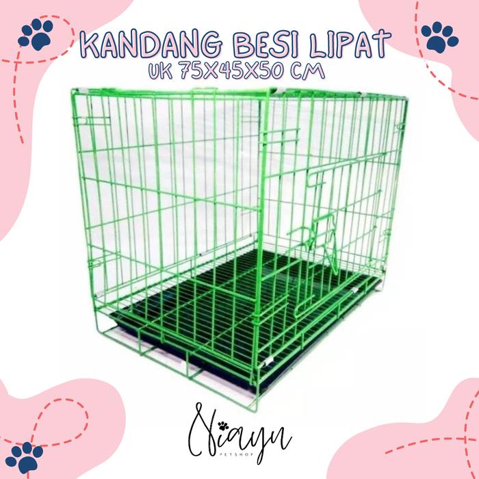Gambar Kandang Kucing Tingkat Besar Besi Lipat Size XL(75x55x50) - Hijau dari Niayu PetShop undefined Tokopedia