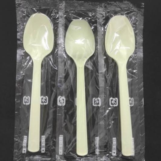 Gambar Sendok Plastik Steril Kuat Tebal Higienis isi 100 pcs - Ivory dari Ezkiel Store undefined Tokopedia