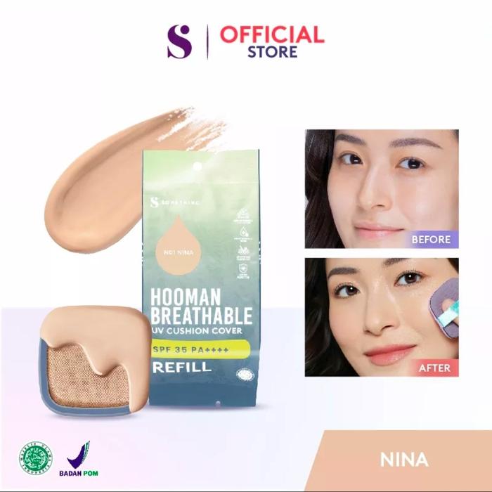 Gambar somethinc hooman breathable UV cushion cover spf35 pa+++ nina refill dari Tokowahyupedia undefined Tokopedia