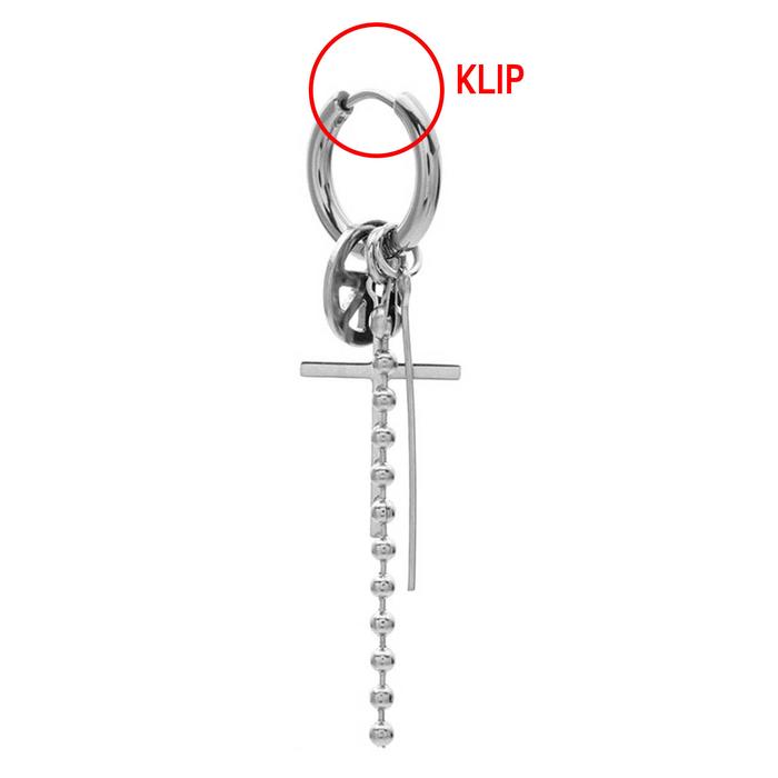 Gambar Anting bangtan korea pria model tusuk klip jepit tindik piercing salib - Peace klip dari numbertwo ID undefined Tokopedia