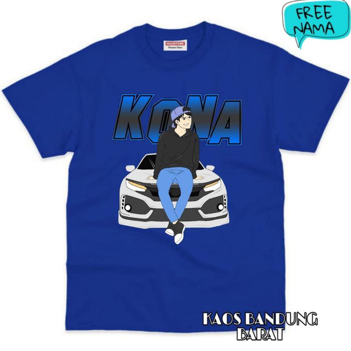 Gambar Baju atasan kaos anak Kona Dhot Design - Biru, L dari CustomKidz undefined Tokopedia