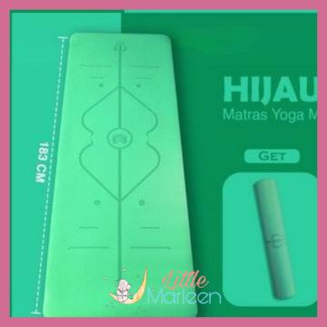 Gambar Yoga Mat Pastel Premium Rubber PU ( FREE TAS )  / 183x68cm Tebal 5mm - Hijau dari littlemarleen undefined Tokopedia