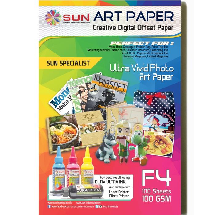 Gambar SUN ART PAPER 210 GSM F4 (50 Lembar) - 100 gsm F4 dari Sun Indonesia Kota Surabaya Tokopedia