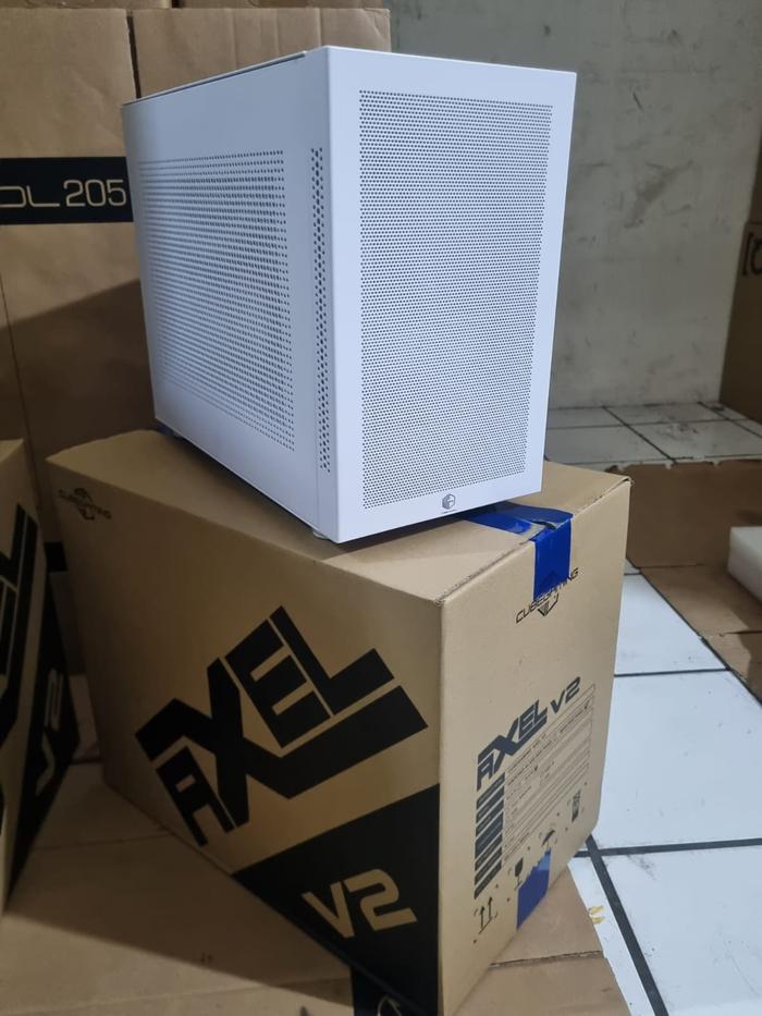 Gambar CUBE GAMING AXEL White - mATX - ATX PSU - Side Mesh Mini Case - V2 dari Julyaugustshop undefined Tokopedia