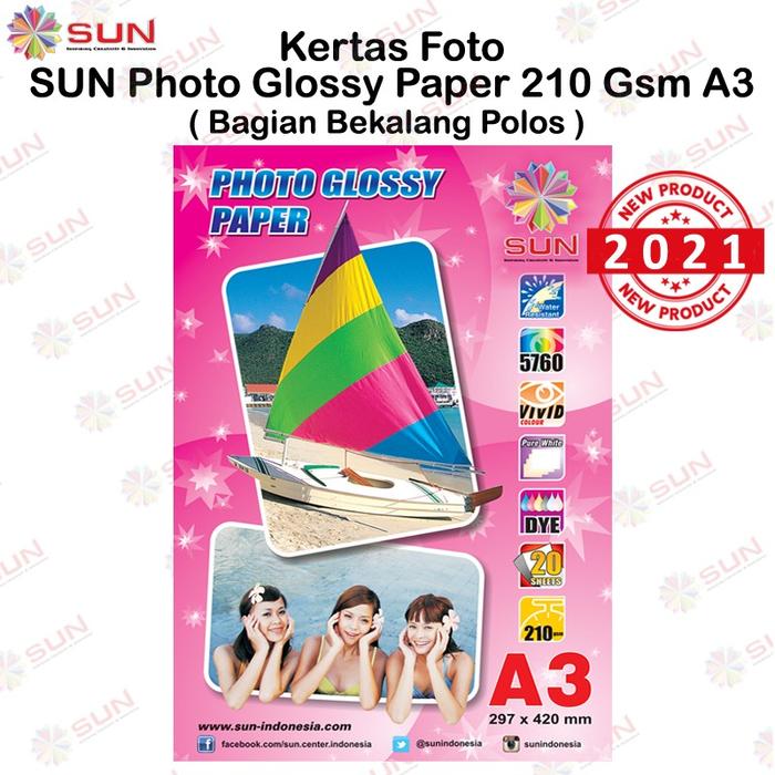Gambar Kertas Foto A3 210 Gsm - SUN Photo Glossy Paper - 210 gsm, Surabaya dari Sun Indonesia undefined Tokopedia