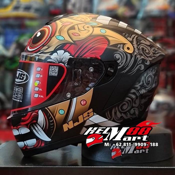 Gambar NJS ZX-1 BARONG Special Edition Helm Fullface Helm NJS ZX1 Barong - DOP/ MATTE, XL dari Helm Mart 88 MOTOVERSE undefined Tokopedia