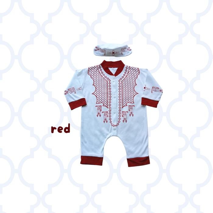 Gambar koko jumper anak laki laki romper koko bayi 1 2 tahun 6 -12 bulan - raffi merah, size M dari Bigbearbabyshop undefined Tokopedia