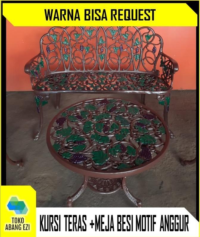 Jual Kursi Taman Besi Kursi Taman Kursi Teras Meja Besi Cor Motif