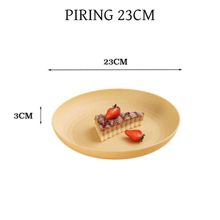 Gambar PIRING MAKAN SET 4 IN 1 BAHAN WHEAT STRAW / PIRING SET SERAT JERAMI - PIRING 23CM dari Rpm Jakarta undefined Tokopedia