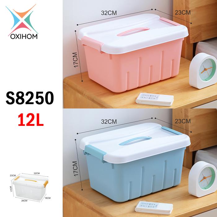 Gambar Oxihom Container Box Plastik Kotak Penyimpanan Kontainer Storage Box Mainan Pakaian - S8250, Pink dari Oxihom undefined Tokopedia