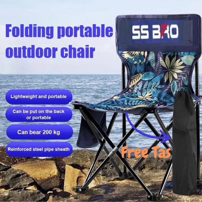 Gambar Kursi Mancing Lipat Outdoor Portable Camping Folding Chair - XXL dari Jakarta Hobby undefined Tokopedia