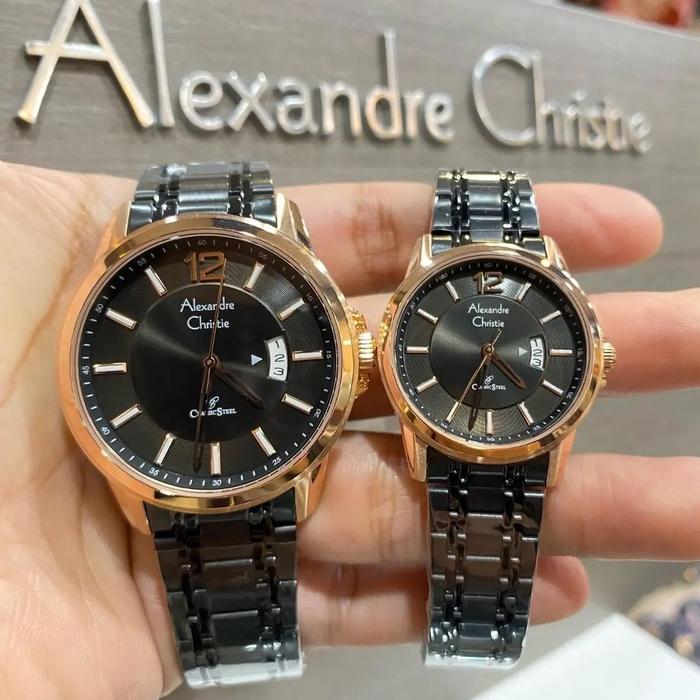Gambar Jam Tangan Couple Alexandre Christie AC8683 - AC 8683 Original Garansi - Black Rosegold dari GF WATCH JAKARTA undefined Tokopedia