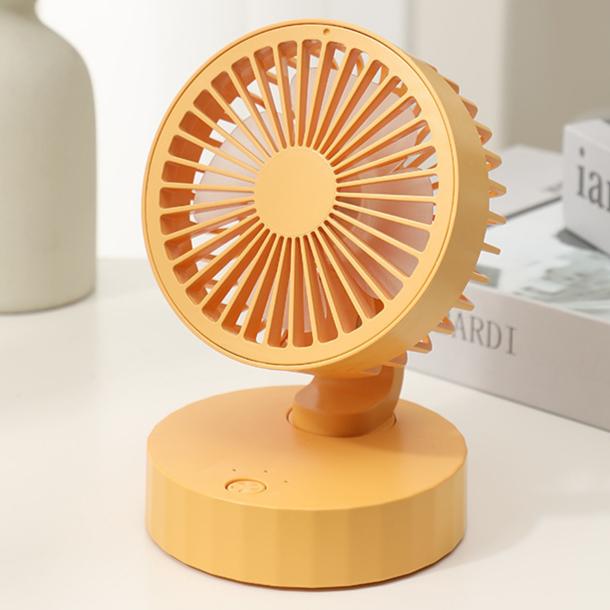 Gambar Kipas Angin Portable Mini Fan Kipas Angin Mini Kipas 3 Speed 1200 mAh - Yellow dari ARR Store Indonesia undefined Tokopedia