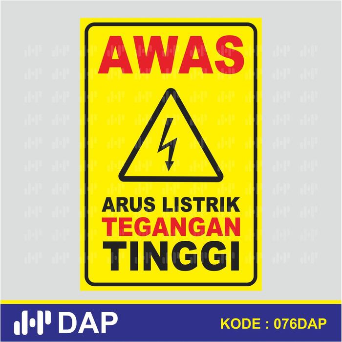 Gambar STIKER PANEL LISTRIK TEGANGAN TINGGI - 0076DAP - VYNIL - RITRAMA - A dari DAP Advertising undefined Tokopedia