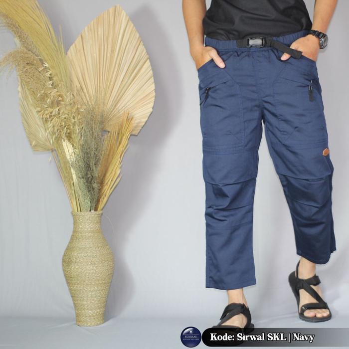Gambar CELANA SIRWAL SUNAH CINGKRANG OUTDOOR DRILL ROSSKAR KODE SKL - navy, M dari BERKAH RIZKY STORE undefined Tokopedia