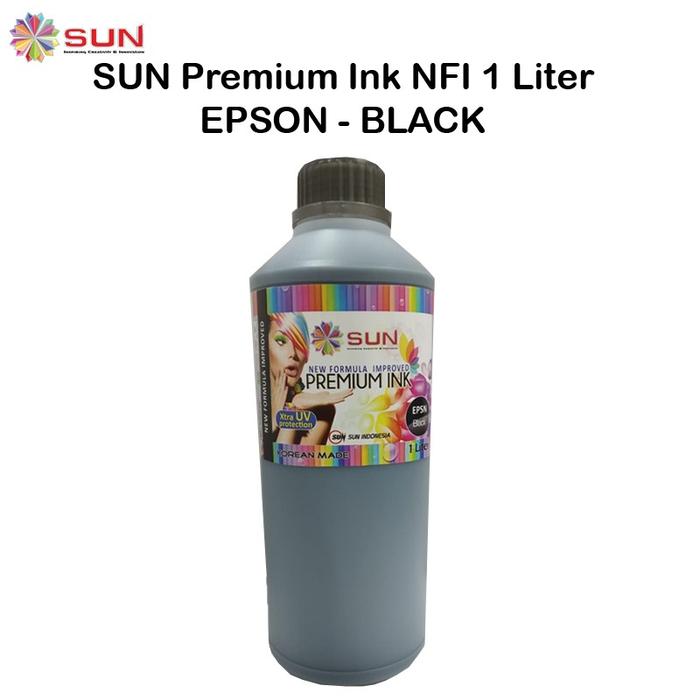 Gambar Tinta Epson - SUN Premium NFI 1 Liter BLACK - Black dari Sun Indonesia undefined Tokopedia
