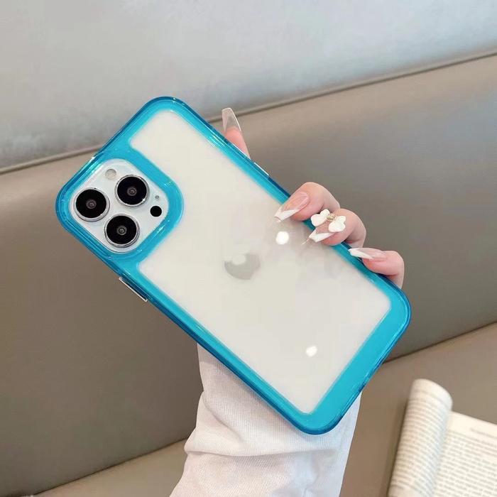 Gambar Case Anti Kuning iPhone X XS 11 12 13 Pro Max Softcase Clear - Biru, iPh 12/12 Pro dari nucleo undefined Tokopedia