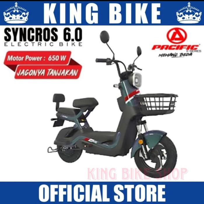 Gambar Sepeda Listrik PACIFIC SYNCROS 6.0 650 Watt Kuat Tanjakan - Green dari King Bike Shop undefined Tokopedia