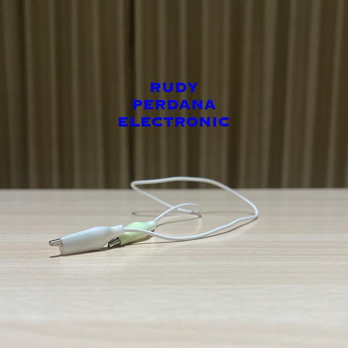 Gambar CROCODILE CLIP JEPIT CAPIT BUAYA KECIL 35 MM KABEL TEST JUMPER 50 CM - Putih dari RUDY PERDANA ELECTRONIC undefined Tokopedia