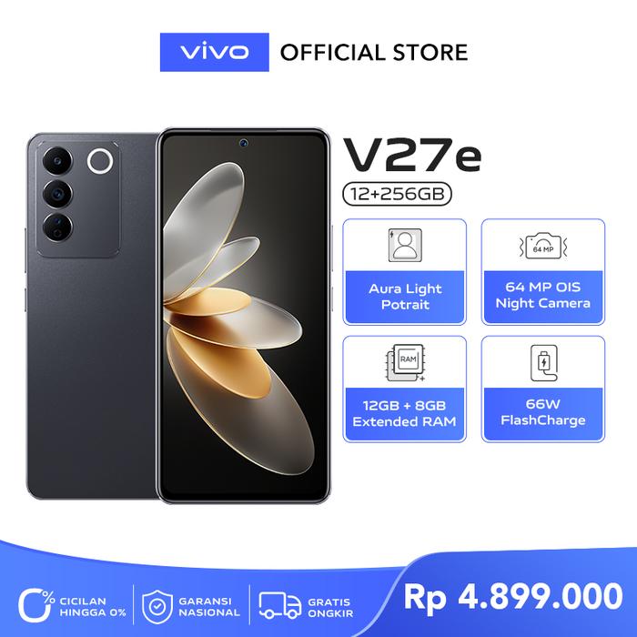 Gambar Vivo V27e Ram 12/256Gb New Segel Original 100% Garansi Resmi - Glory Black, Ram 8/128Gb dari HQQ CELL undefined Tokopedia