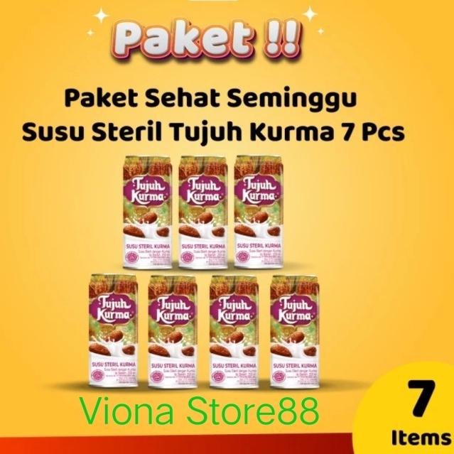 Gambar Paket Sehat Seminggu Susu Steril Tujuh Kurma 7 Pcs dari Viona Store88 undefined Tokopedia