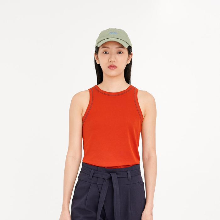 Gambar BEYOND THE VINES BTV Contrast Tank Top/atasan wanita baju tanpa lengan - Teracota, XS dari Thesgstuffs undefined Tokopedia