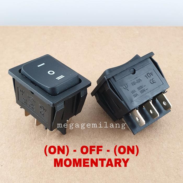 Jual Saklar kotak / Saklar segi / rocker switch besar / switch on off ...