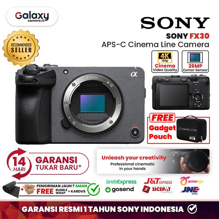Gambar Sony FX30 Body Only Compact Cinema Line Camera Sony FX-30 FX 30 Resmi - Body Only dari Galaxy Camera undefined Tokopedia