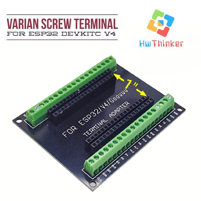 Gambar ESP32 DevKitC V4 ESP32-WROOM-32D ESP32-WROOM-32U Development Board IOT - Screw Shield dari HwThinker undefined Tokopedia