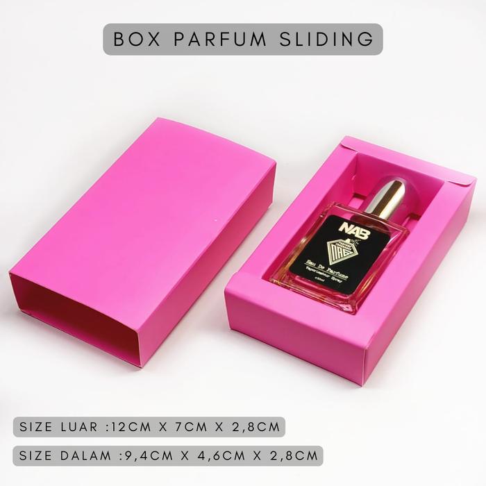 Gambar BOX PARFUM SLIDING | BOX KEMASAN PARFUM BOTOL KOTAK 30ML - PINK dari NAB PARFUME FRAGRANCE undefined Tokopedia