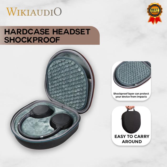 Gambar Hard Case Headphone SONY MDR-XB550AP WH-XB700 WH-CH710N MDR-XB950BT - EXT BLACK, INT DARKGREY dari Wikiaudio undefined Tokopedia