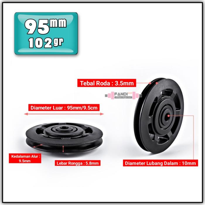 Gambar Roda Katrol Pulley Gym Alat Fitness Sparepart Perlengkapan Alat Fitnes - 95mm dari WARUNG BARBEL undefined Tokopedia