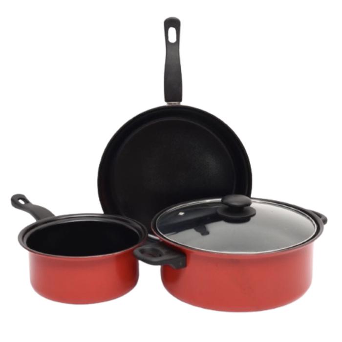 Gambar Panci Set Rosella Red 5 pcs - Anti lengket - Isi 4 pcs dari Cellis Houseware undefined Tokopedia