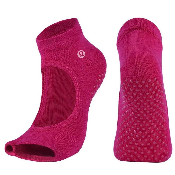 Gambar Hot Lululemon New Yoga Socks Non-Slip Summer Thin Half Finger Pilates - rose, Average code dari Mayana Stoore undefined Tokopedia