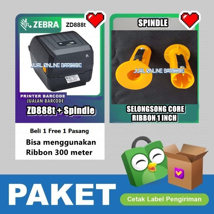 Gambar PRINTER ZEBRA ZD230T | ZD230 T | ZD-230 PENGGANTI GT820 | GT-820 T - ZD888 + SPINDLE dari JUAL ONLINE BARCODE undefined Tokopedia
