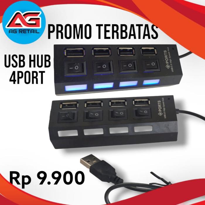 Gambar Extension USB HUB 4 Port Terminal On/Off Saklar 2.0 Usb  4 port-saklar - Tanpakemasan dari AG Retail undefined Tokopedia