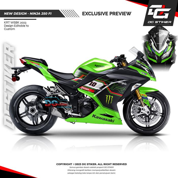 Sticker All New Ninja 250 Krt 2023 Kawasaki Ninja Nuova New 2023