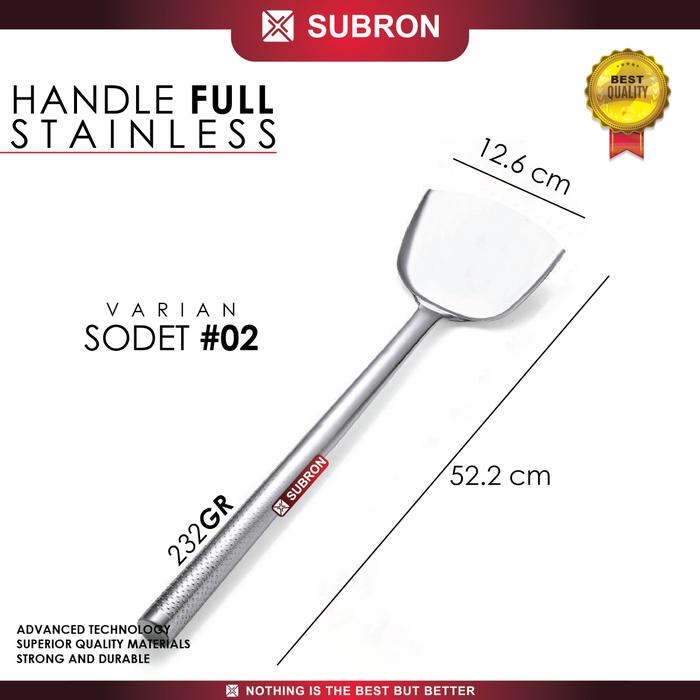 Gambar SUBRON Spatula Sodet Sutil Centong Stainless Besar Katel Kuali Wok - Sodet #2 dari SUBRON KITCHENWARE undefined Tokopedia
