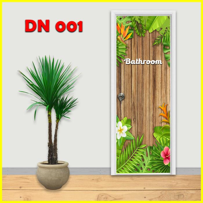 Gambar STIKER PINTU KAMAR MANDI MOTIF DAUN MONSTERA STIKER PINTU TOILET - DN 001 dari nirwarnaprint undefined Tokopedia