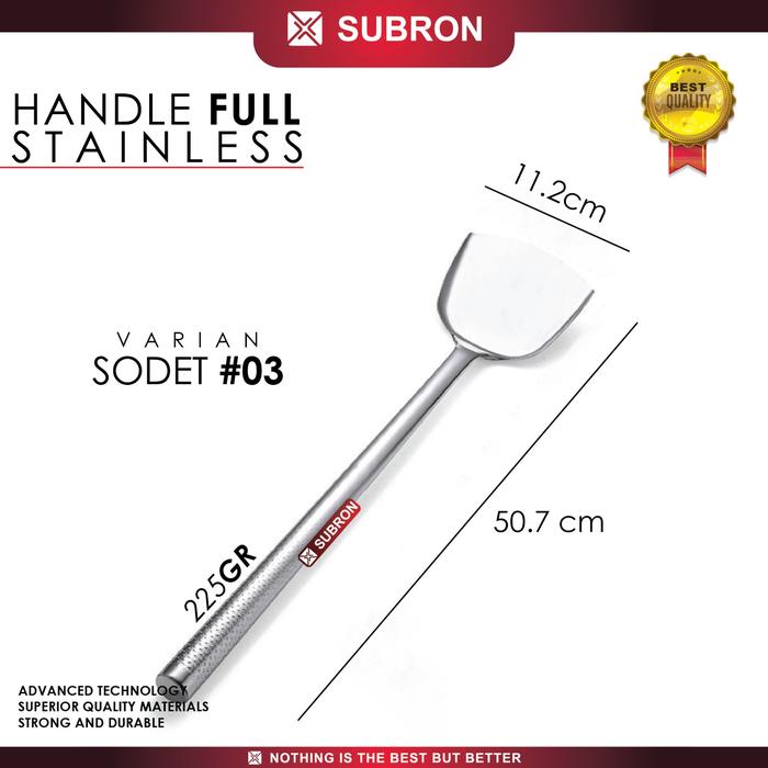 Gambar SUBRON Spatula Sodet Sutil Centong Stainless Besar Katel Kuali Wok - Sodet #3 dari SUBRON KITCHENWARE undefined Tokopedia