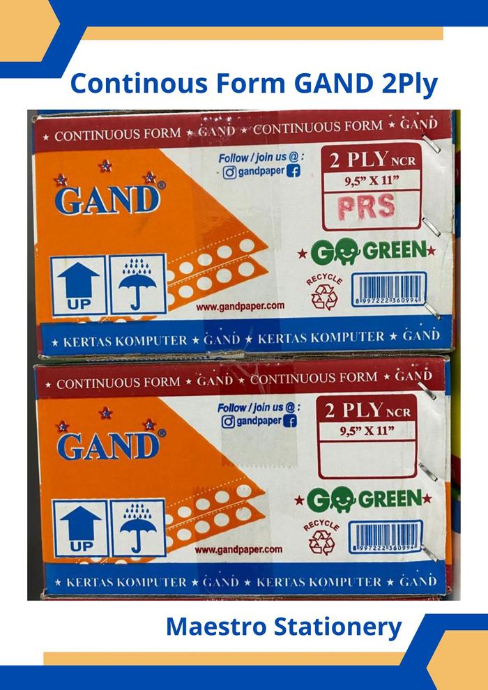 Gambar Kertas Continuous Form 2 Ply / 3 Ply / 4 Ply / 5 Ply / Merk Gand - 2 Ply, Full dari Maestro Stationery undefined Tokopedia