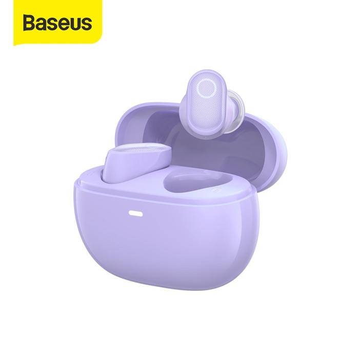 Gambar BASEUS TWS BLUETOOTH EARPHONE MINI EARBUDS HEADSET ANC ENC BT5.2 WM05 - Ungu dari Citos Global Teknologi undefined Tokopedia
