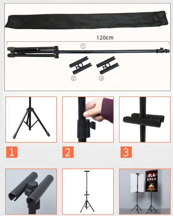 Gambar Tripod Stand Banner Display / Tiang iklan untuk Banner dan Poster - Tripod-1 dari harubox undefined Tokopedia