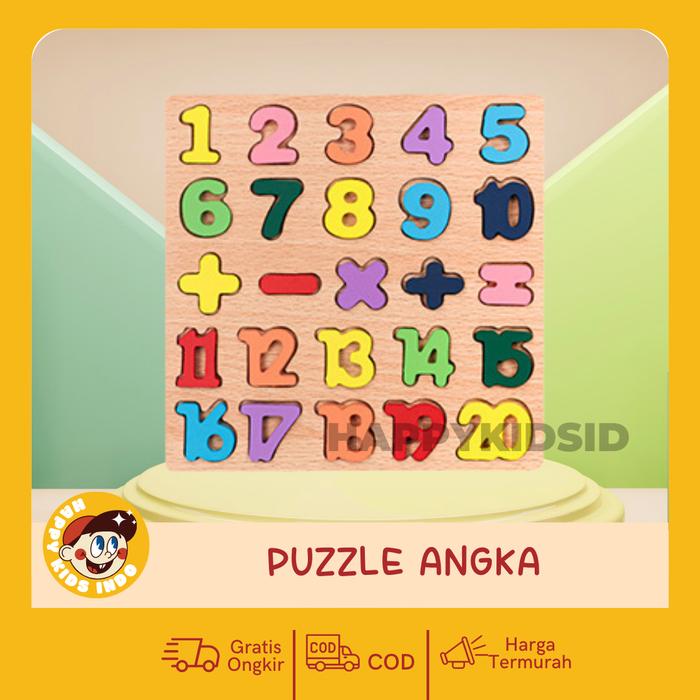 Gambar Mainan Edukasi Puzzle Kayu Knop Puzzle Alfabet Angka Abjad - Puzzle - MA-05B dari Happy Kids Indo undefined Tokopedia