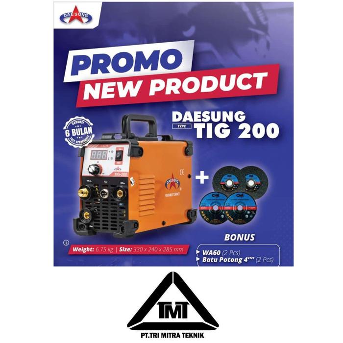 Gambar Mesin Las Argon TIG 200A Travo Las TIG 200 DAESUNG TIG-MMA 200A FULSET dari Tri Mitra Teknik 2 undefined Tokopedia