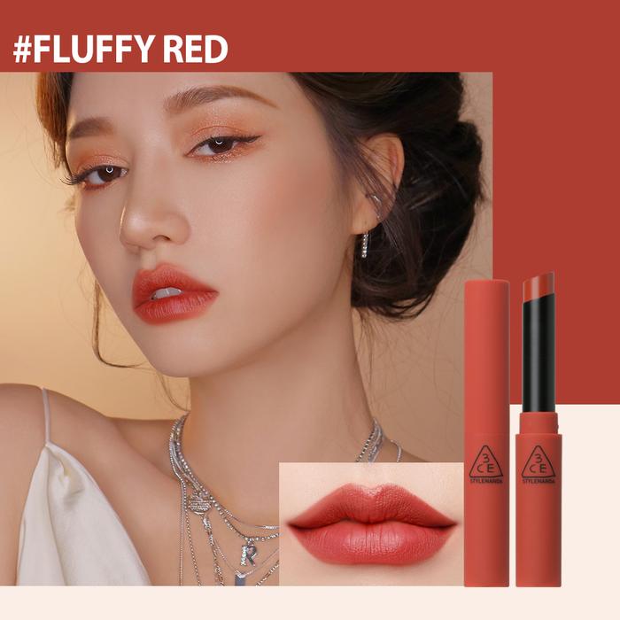Gambar 3CE Slim Velvet Lip Color 3.2g - #FLUFFY RED dari 3CE Official Shop undefined Tokopedia