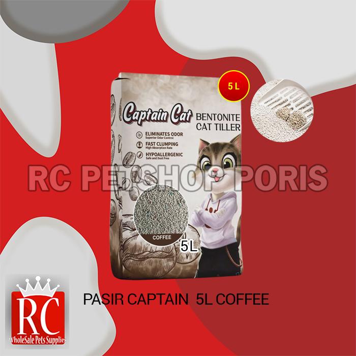 Gambar Pasir Kucing Gumpal Wangi Captain Betonite 5 Litter - coffee dari RC Petshop Poris undefined Tokopedia