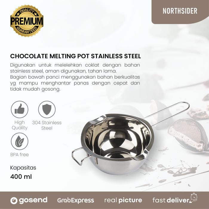 Gambar Panci leleh keju coklat | chocolate melting pot pan stainless steel - 400ML dari Northsider Coffee Shop undefined Tokopedia