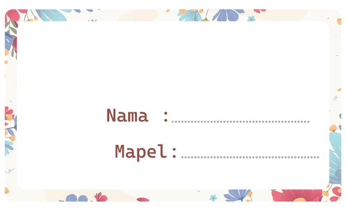 Gambar CETAK STIKER LABEL BUKU / Label Nama buku / Label Buku Sekolah - TM-01 dari ArtFeb undefined Tokopedia