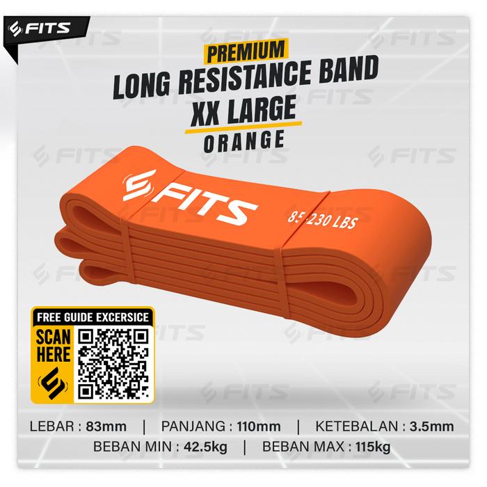 Gambar SFIDN FITS Premium Long Resistance Band | Power Band | Karet Fitness - XXLarge Orange dari SFIDN FITS Shop undefined Tokopedia